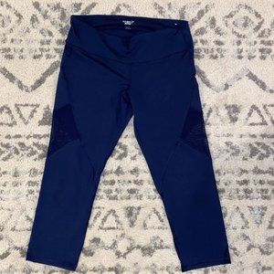 Old Navy Active High-Waisted Go-Dry Crop Leggings in Navy